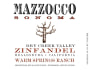 Mazzocco Warm Springs Ranch Zinfandel 2009 Front Label