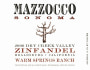 Mazzocco Warm Springs Ranch Zinfandel 2006 Front Label