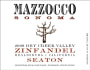 Mazzocco Seaton Zinfandel 2009 Front Label