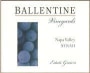 Ballentine Napa Syrah 1997 Front Label