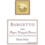 Bargetto Regan Vineyard Reserve Pinot Noir 2014 Front Label