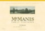 McManis Family Vineyards Syrah 2010 Front Label