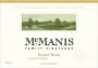 McManis Family Vineyards Pinot Noir 2012 Front Label