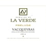 Domaine de la Verde Vacqueyras Prelude 2014 Front Label
