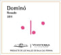 Vinisterra Domino Rosado 2011 Front Label