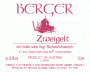 Berger Zweigelt 2011 Front Label