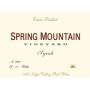 Spring Mountain Vineyard Syrah 2008 Front Label