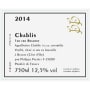 Philippe Pacalet Chablis Premier Cru 2014 Front Label