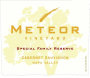 Meteor Vineyard Special Family Reserve Cabernet Sauvignon 2008 Front Label