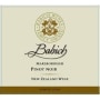 Babich Marlborough Pinot Noir 2014 Front Label