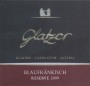 Glatzer Reserve Blaufrankisch 2009 Front Label