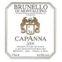 Capanna Brunello di Montalcino 2009 Front Label