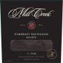 Mill Creek Reserve Cabernet Sauvignon 2009 Front Label