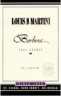 Louis Martini Barbera 1995 Front Label