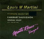 Louis Martini Monte Rosso Cabernet Sauvignon 1982 Front Label
