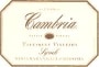 Cambria Tepusquet Vineyard Syrah 1998 Front Label