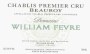 William Fevre Chablis Beauroy Premier Cru 2010 Front Label