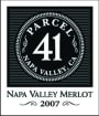 Nine North Wine Company Parcel 41 Merlot 2007 Front Label