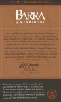 Barra of Mendocino Coro Mendocino Red 2011 Front Label