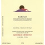 Andrea Oberto Barolo 2012 Front Label