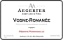 AA Aegerter Vosne-Romanee 2012 Front Label