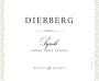Dierberg Estate Grown Syrah 2009  Front Label