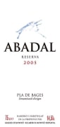 Abadal Reserva 2005 Front Label