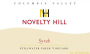Novelty Hill Stillwater Creek Vineyard Syrah 2012 Front Label