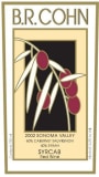 B.R. Cohn SyrCab Red Blend 2002 Front Label