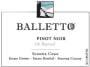 Balletto Winery 18 Barrel Pinot Noir 2014 Front Label