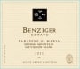 Benziger Paradiso de Maria Sauvignon Blanc 2011 Front Label