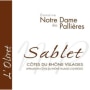 Notre Dame des Pallieres Cotes du Rhone Villages Sablet L'Olivet 2015 Front Label