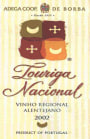 Adega Coop de Borba Vinho Regional Alentejano Touriga Nacional 2002 Front Label