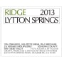 Ridge Lytton Springs (1.5 Liter Magnum) 2013 Front Label