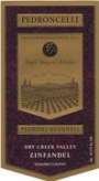 Pedroncelli Pedroni-Bushnell Vineyard Zinfandel 1996 Front Label