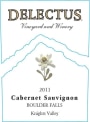 Delectus Boulder Falls Cabernet Sauvignon 2011  Front Label