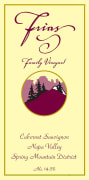 Frias Family Vineyard Spring Mountain District Cabernet Sauvignon 2007  Front Label