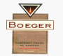 Boeger Cabernet Franc 2014 Front Label