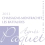 Agnes Paquet Chassagne-Montrachet Les Battaus 2013 Front Label