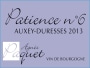 Agnes Paquet Auxey-Duresses Patience 2013 Front Label