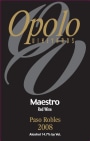 Opolo Maestro Red Wine 2008 Front Label