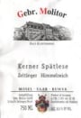 Molitor, Gbr. Zeltinger Himmelreich Spatlese Kerner 1997 Front Label