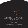 Alpha Crucis Titan Cabernet Sauvignon 2012 Front Label