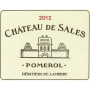 Chateau de Sales  2012 Front Label