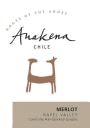 Anakena Wines Rapel Valley Merlot 2010 Front Label
