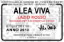 Andrea Occhipinti Lazio Rosso Alea Viva 2013 Front Label