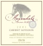 Annandale Wines Cabernet Sauvignon 2001 Front Label