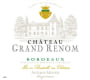 Antoine Moueix Bordeaux Chateau Grand Renom Blanc 2011 Front Label