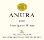 Anura Vineyards Private Cellar Sauvignon Blanc 2010 Front Label