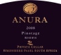 Anura Vineyards Private Cellar Reserve Pinotage 2008 Front Label